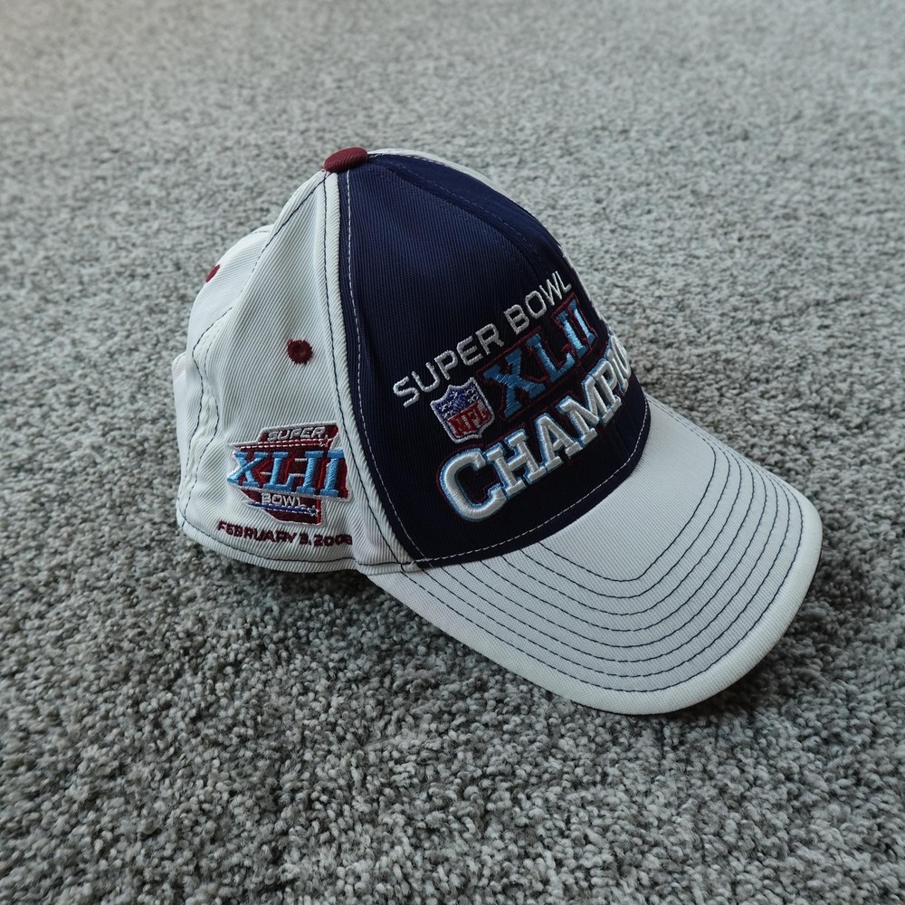 New York Giants Hat Mens One Size‎ Strap Back Cap NFL Football Super Bowl XLII